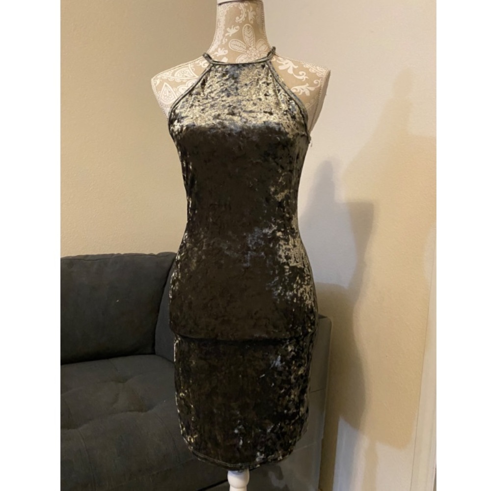 Velvet mini dress